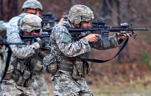 Moderne Tarnung der US Armee Infanterie. - März 12, 2022